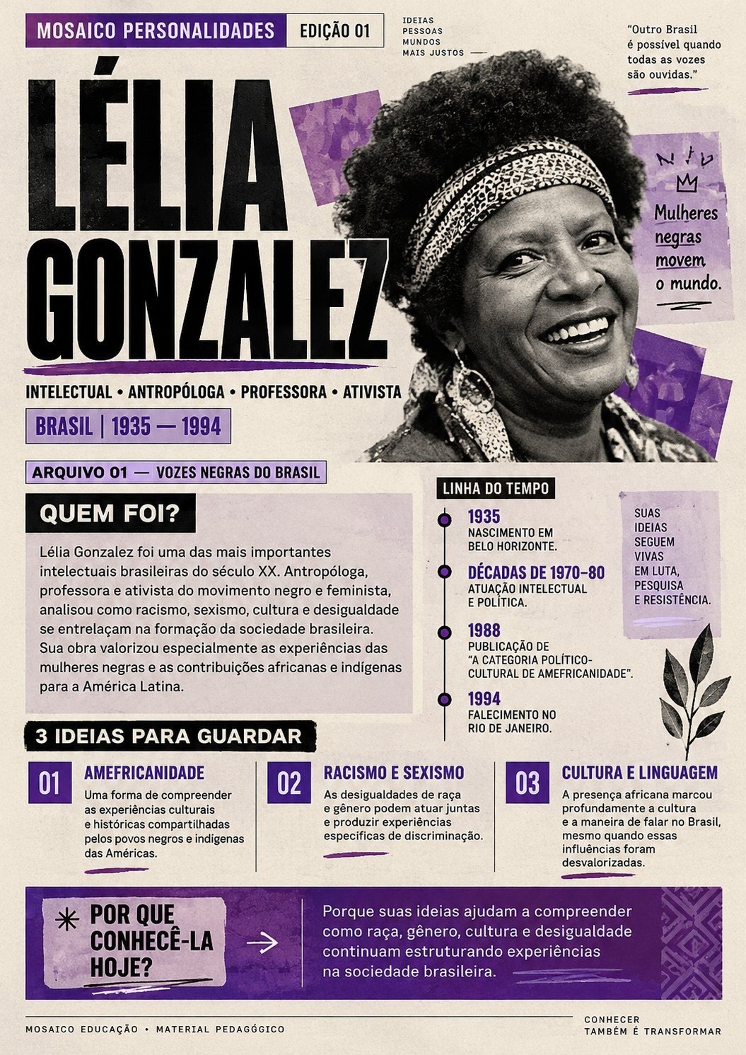 Outra página interna: explore o conteúdo — Vozes Negras do Brasil
