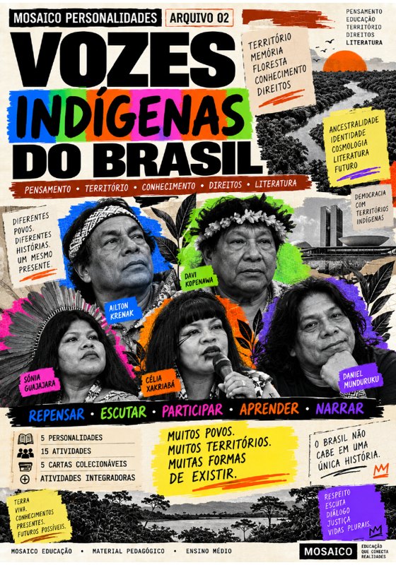 Capa do material Vozes Indígenas do Brasil