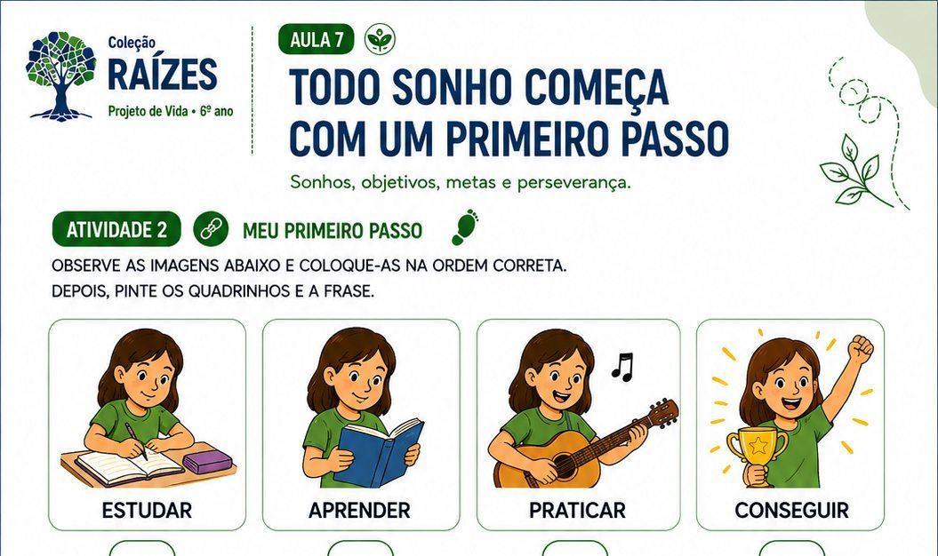 Trecho da página 36 do Kit Raízes de Projeto de Vida