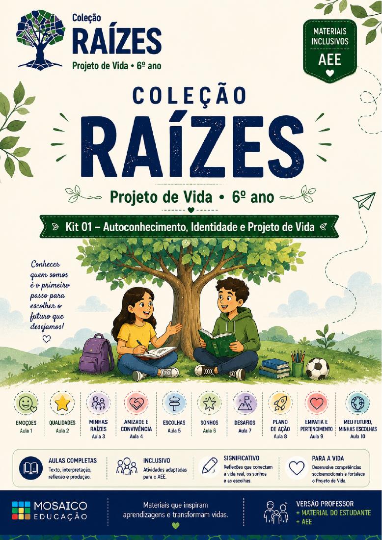 Capa de Projeto de Vida · 6º ano